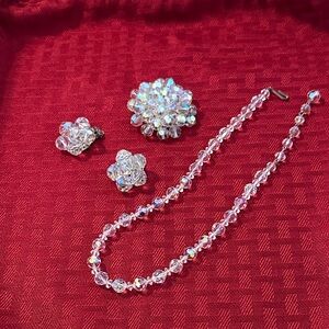 Dazzling Crystal Necklace and Earring Set